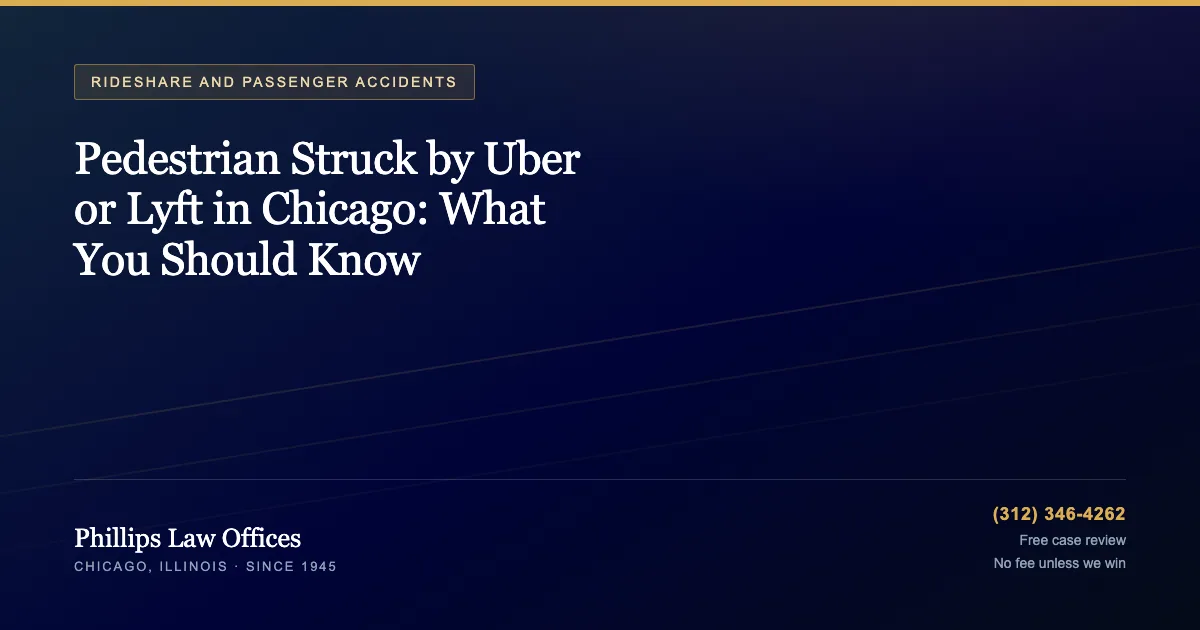 Phillips Law Offices guide: Pedestrian Struck by Uber or Lyft in Chicago: What You Should Know