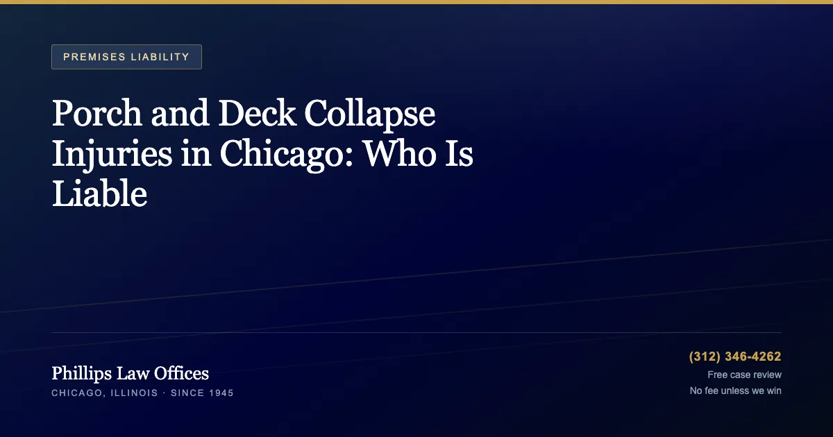 Porch and Deck Collapse Injuries in Chicago: Who Is Liable