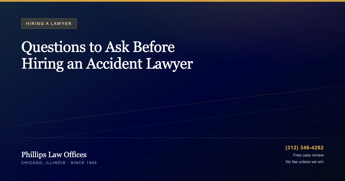 Questions to Ask Before Hiring an Accident Lawyer