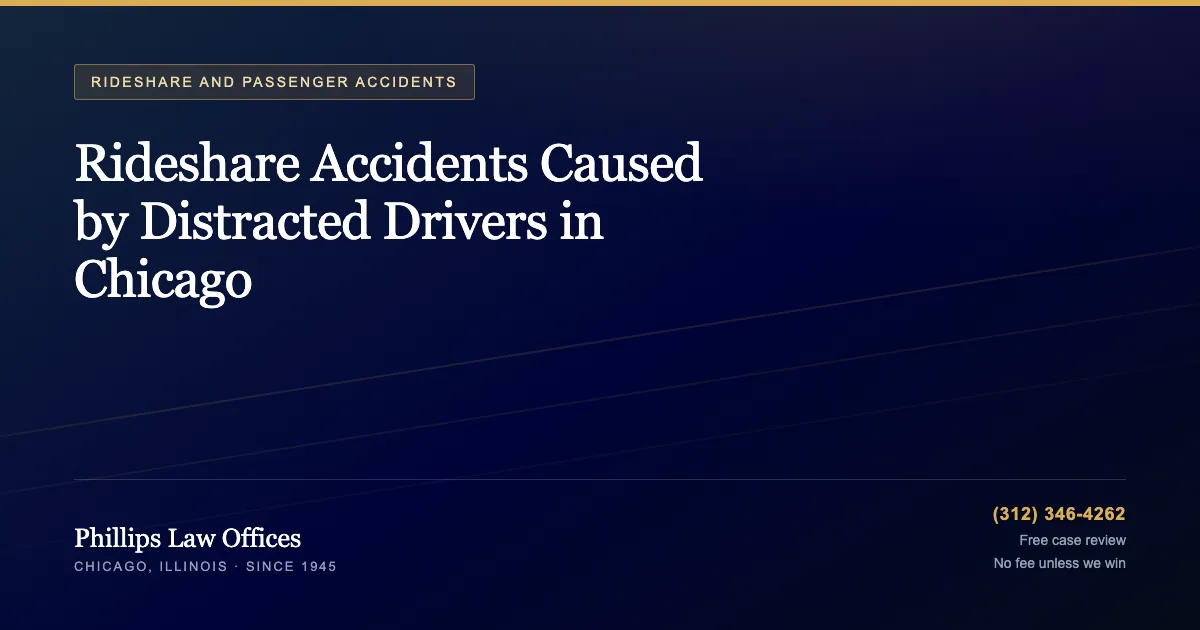Phillips Law Offices guide: Rideshare Accidents Caused by Distracted Drivers in Chicago