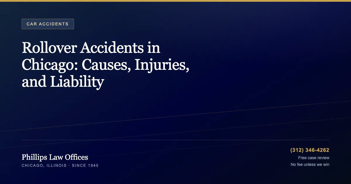 Rollover Accidents in Chicago: Causes, Injuries, and Liability