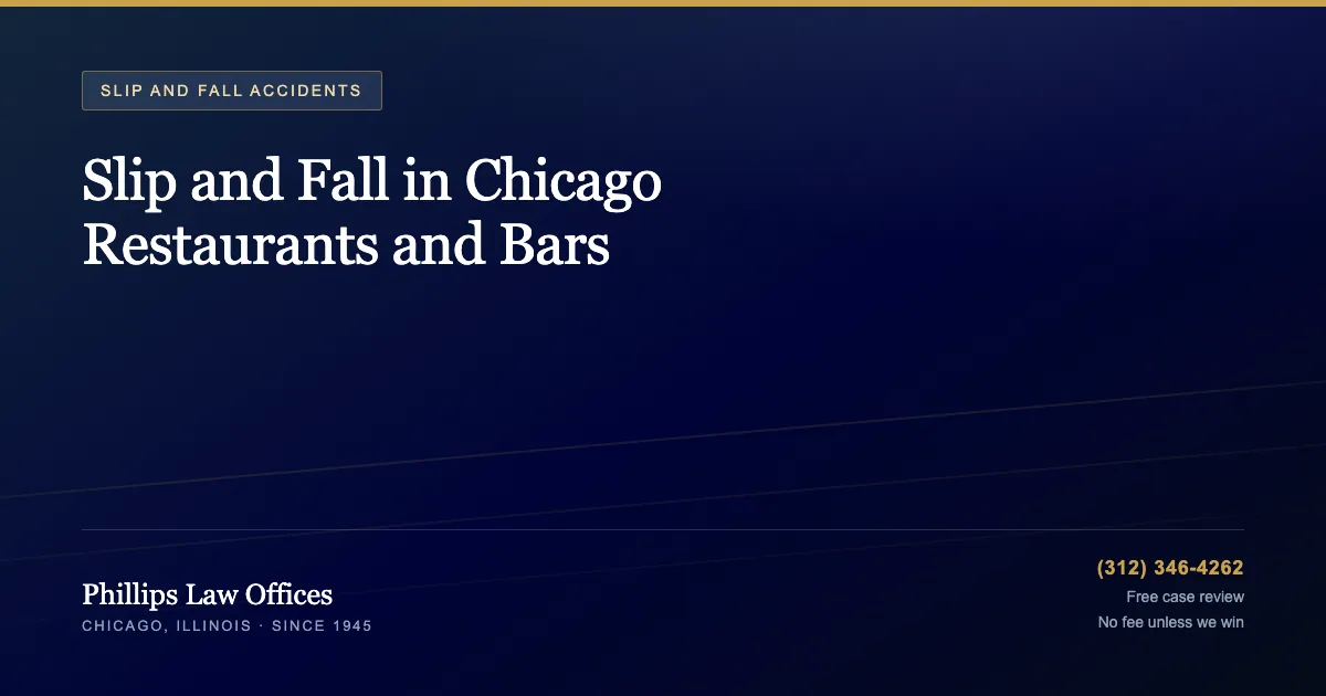 Slip and Fall in Chicago Restaurants and Bars