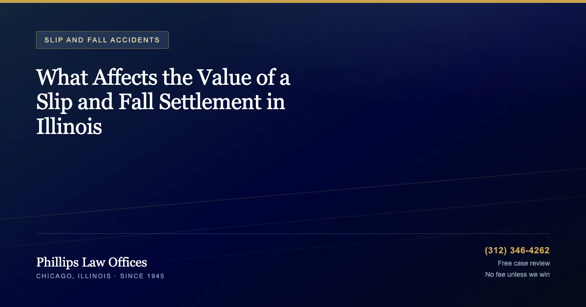 What Affects the Value of a Slip and Fall Settlement in Illinois