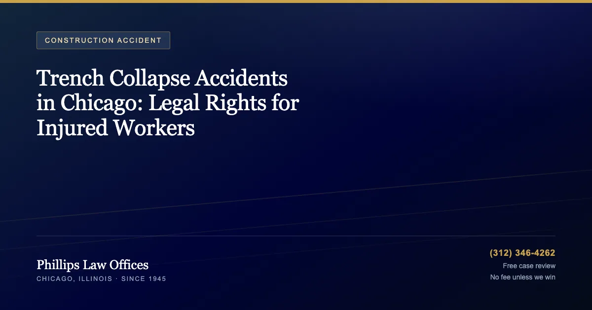 Phillips Law Offices guide: Trench Collapse Accidents in Chicago: Legal Rights for Injured Workers