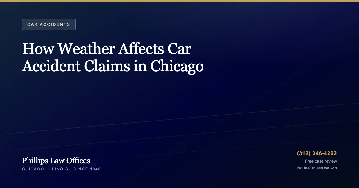 How Weather Affects Car Accident Claims in Chicago