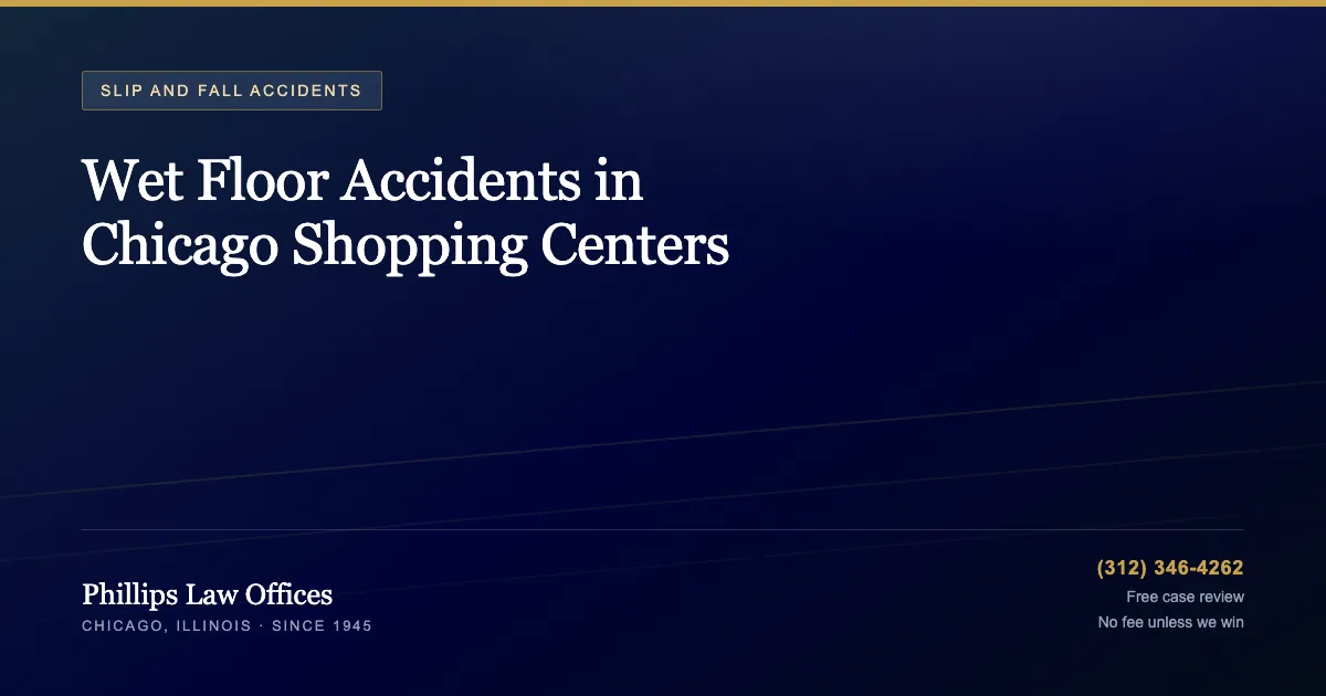 Wet Floor Accidents in Chicago Shopping Centers