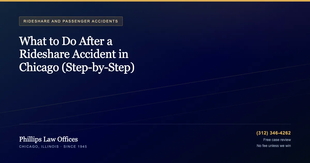 What to Do After a Rideshare Accident in Chicago (Step-by-Step)