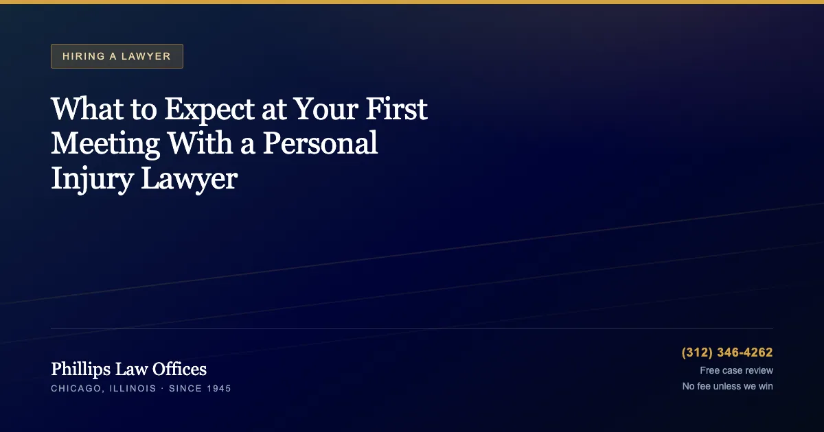 What to Expect at Your First Meeting With a Personal Injury Lawyer