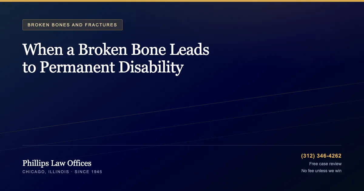 Phillips Law Offices guide: When a Broken Bone Leads to Permanent Disability