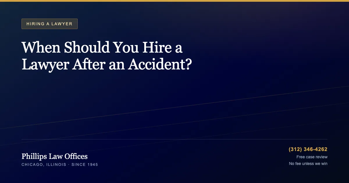 When Should You Hire a Lawyer After an Accident?