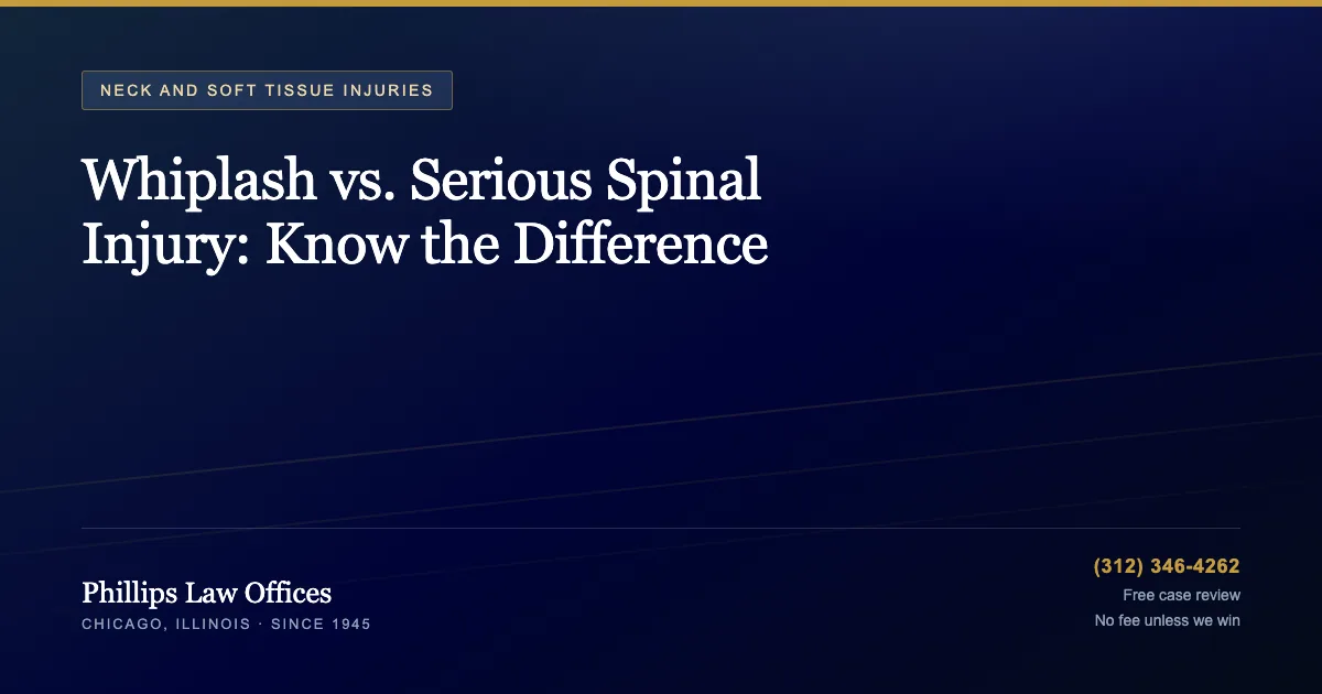 Phillips Law Offices guide: Whiplash vs. Serious Spinal Injury: Know the Difference