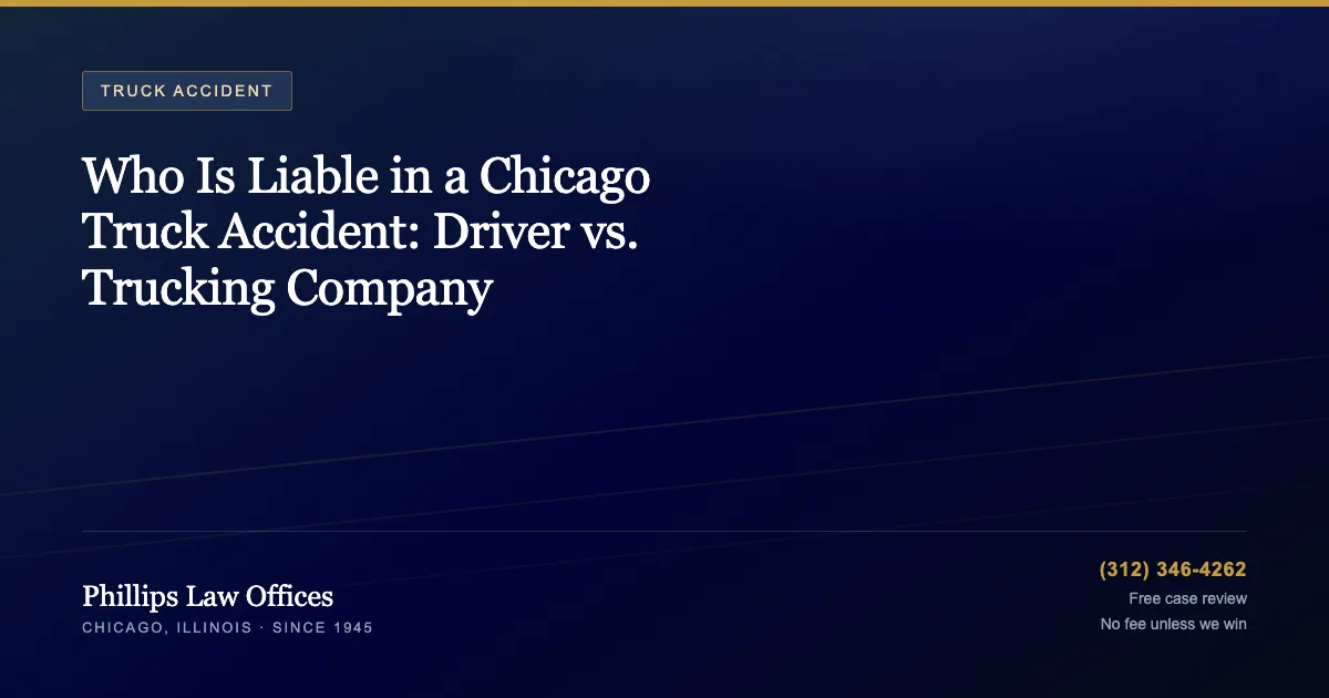 Who Is Liable in a Chicago Truck Accident: Driver vs. Trucking Company