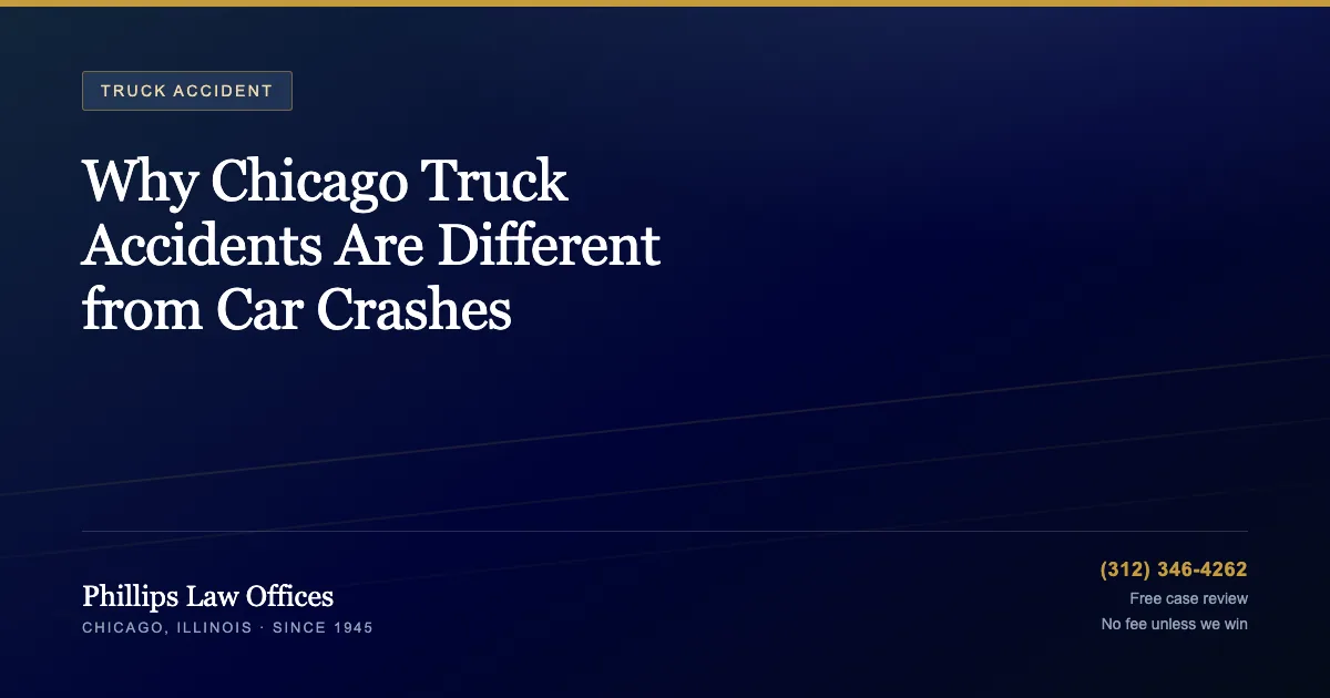 Phillips Law Offices guide: Why Chicago Truck Accidents Are Different from Car Crashes