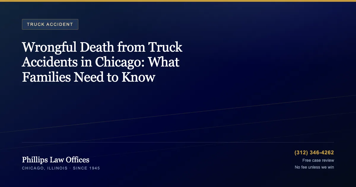 Phillips Law Offices guide: Wrongful Death from Truck Accidents in Chicago: What Families Need to Know